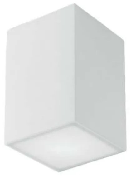 Φωτιστικό Οροφής - Πλαφονιέρα Living I-LIVING-PL14 1xE27 15W 14x14x16cm White Intec Plaster