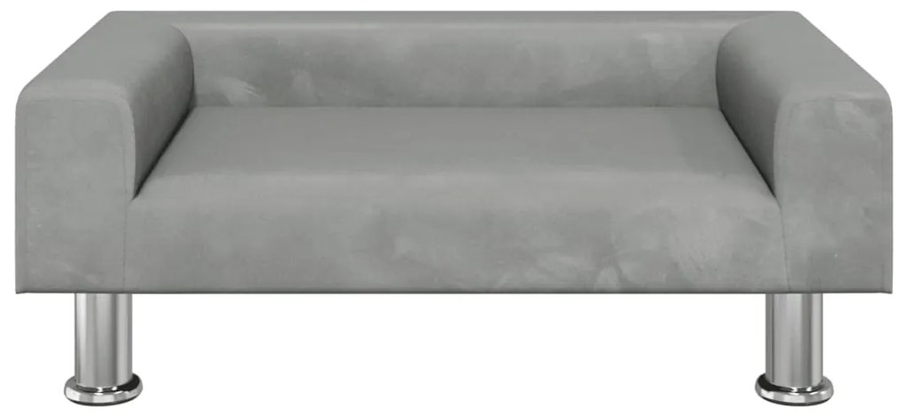 vidaXL Καναπές Παιδικός Ανοιχτό Γκρι 70 x 45 x 26,5 εκ. από Βελούδο