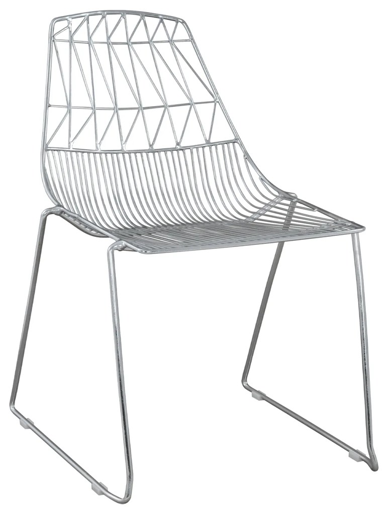 ΚΑΡΕΚΛΑ ΜΕΤΑΛΛΙΚΗ ΑΣΗΜΙ ICARUS HM8010.10 54x57x79cm