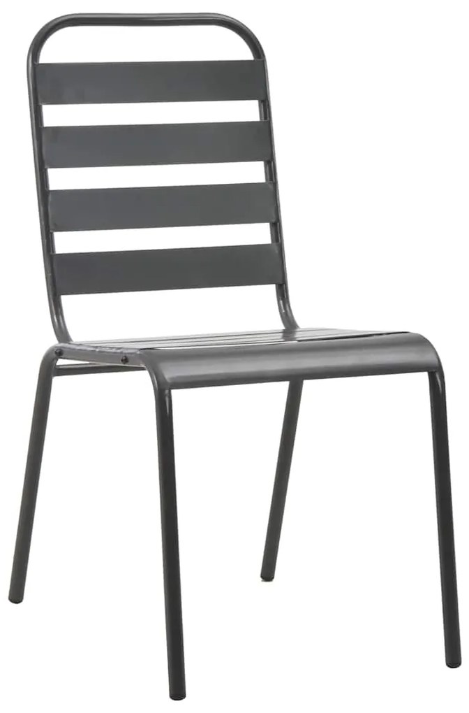 vidaXL Σέτ φαγητού για κήπο 5 pcs Ανθρακί Χάλυβας με επίστρωση πούδρας