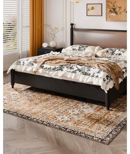 VEVOR Large Area Rug 6x9 ft Anti-Skid Indoor Floor Mat Vintage Brown Green