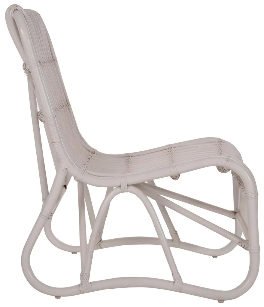 Καρέκλα - Πολυθρόνα BRONNY C9644.02 Λευκό Rattan 60x82x92Υ εκ. 60x2x92 εκ.