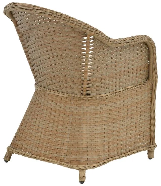 Καρέκλα - Πολυθρόνα κήπου Hadrian rattan καφέ- textilene μπεζ 57x70x85 εκ. 57x70x85 εκ.
