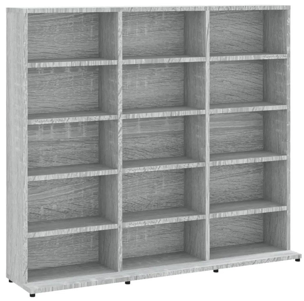 vidaXL Έπιπλο για CD Γκρι Sonoma 100x23x89,5 εκ. Επεξεργασμένο Ξύλο