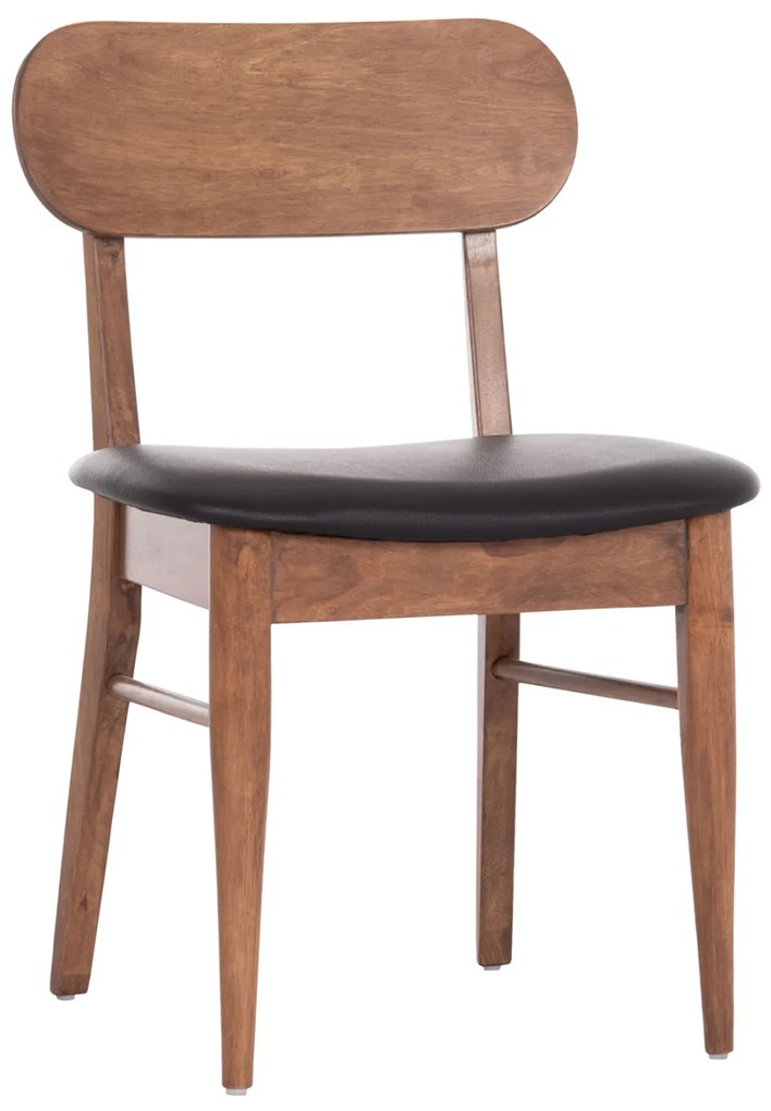 KΑΡΕΚΛΑ ΤΡΑΠΕΖΑΡΙΑΣ SEKOR HM9945.03 ΚΑΡΥΔΙ RUBBERWOOD-ΜΑΥΡΟ PU 51x48x79Υεκ