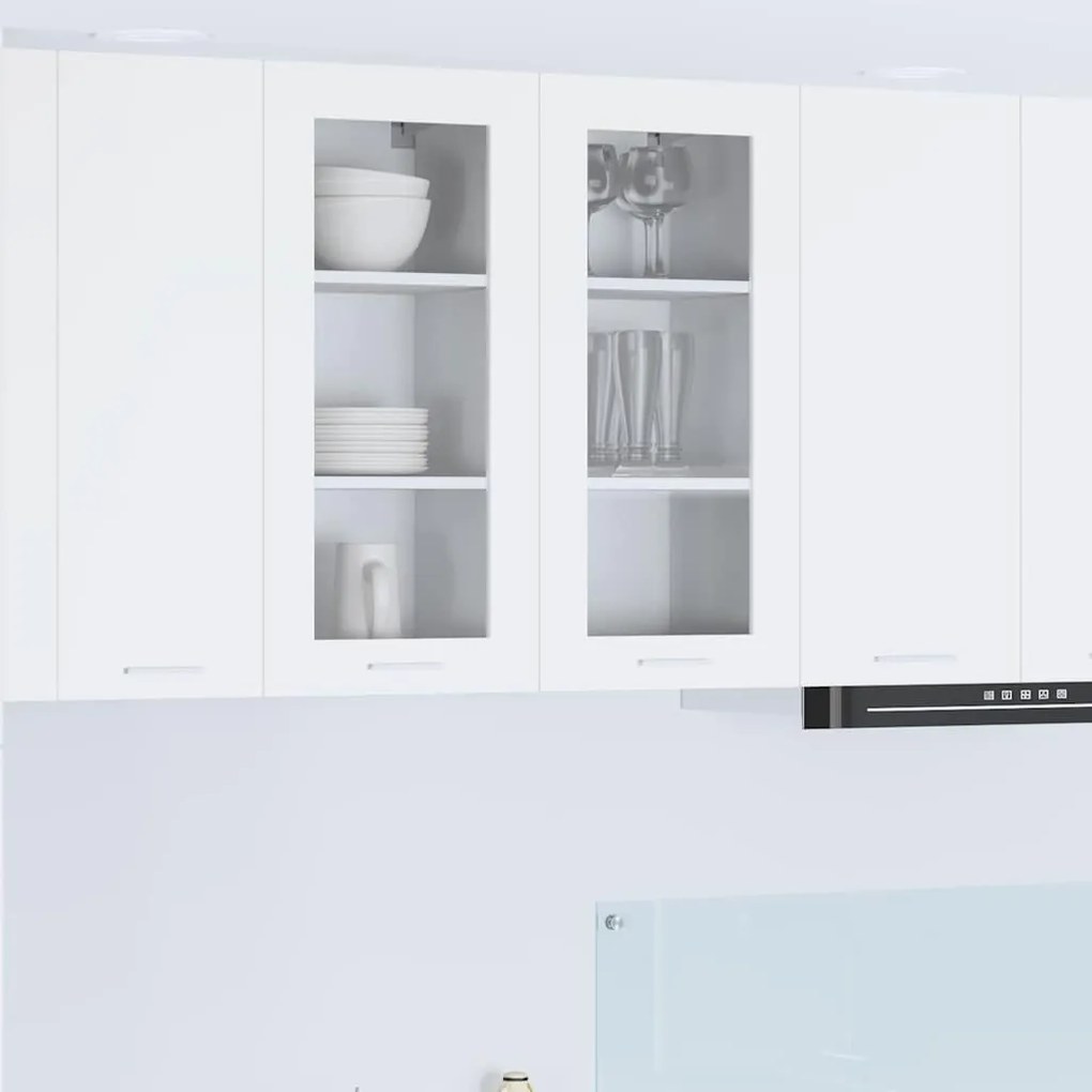 Κρεμαστό ντουλάπι Λευκό 40 x 31 x 80 εκ. Επεξεργασμένο ξύλο