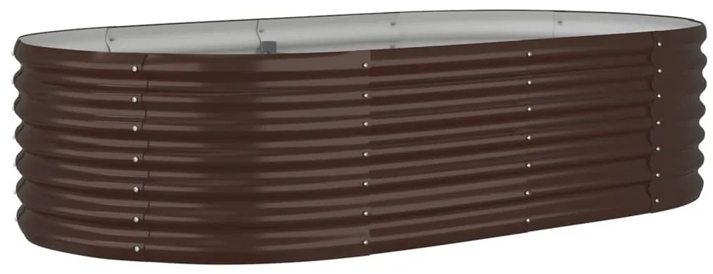 vidaXL Ζαρντινιέρα Καφέ 152x80x36 εκ. Γαλβανισμένος χάλυβας