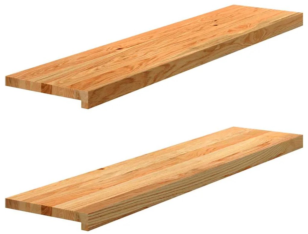 vidaXL Περβάζια παραθύρων 2 τεμ. Αν. Καφέ 110x25x2εκ. Μασίφ Ξύλο Δρυός