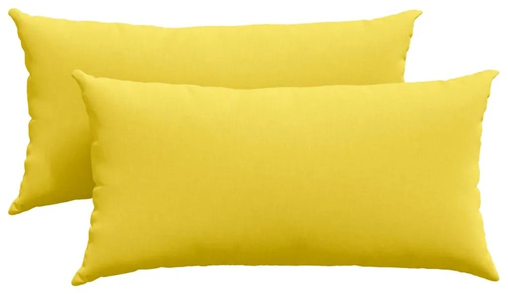 vidaXL Μαξιλάρι Καναπέ 2 pcs Απαλό Κίτρινο 80 x 40 cm ύφασμα