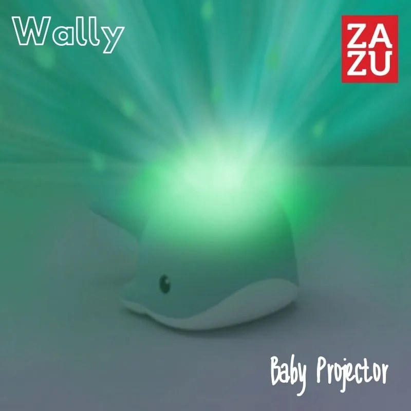 Φάλαινα  Wally the Whale προβολέας ύπνου Ωκεανού με λευκούς ήχους  ZA-WALLY-01 Zazu