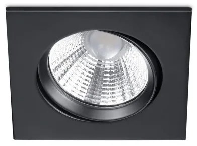 Χωνευτό Σποτ Φωτιστικό Οροφής LED 5,5W Τετράγωνο Περιστρεφόμενο ΙΡ23 Dimmable 36 Μοίρες Pamir Trio Lighting-650410132-Μαύρο 650410132
