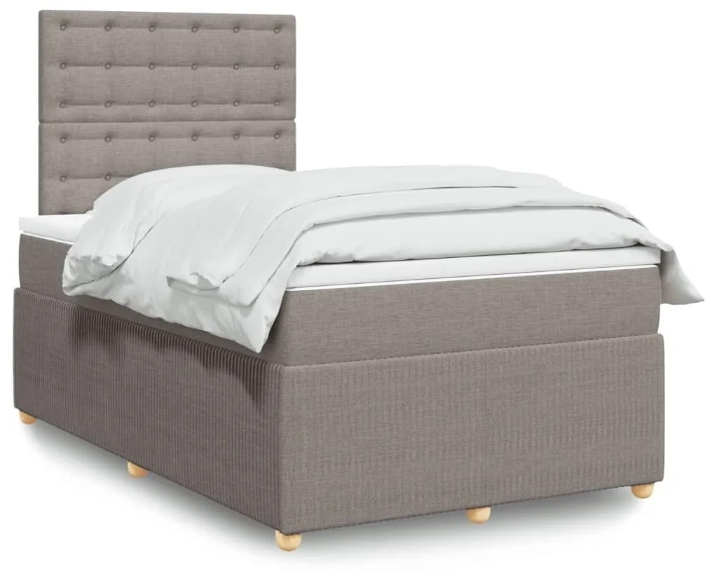 ΚΡΕΒΑΤΙ BOXSPRING ΜΕ ΣΤΡΩΜΑ TAUPE 120X200 ΕΚ. ΥΦΑΣΜΑΤΙΝΟ 3292041