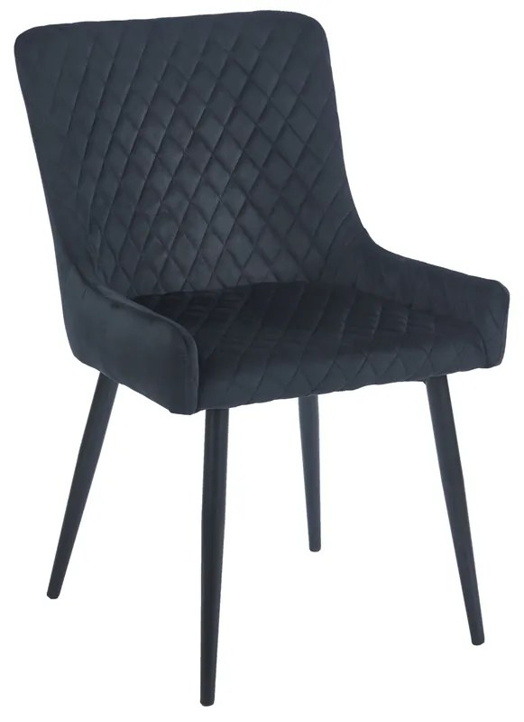 VANESA BLACK VELVET ΥΦΑΣΜΑ ΚΑΡΕΚΛΑ ΜΕΤΑΛΛΙΚΗ - (52X55X48-85εκ.), Χρώμα: BLACK - ZITA PLUS