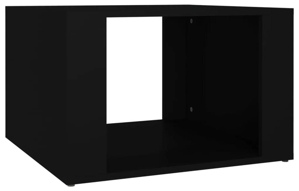 Κομοδίνο Μαύρο 57x55x36 εκ. από Επεξεργασμένο Ξύλο - Μαύρο