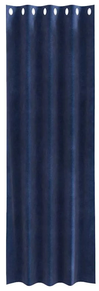 vidaXL Κουρτίνες με κουρτίνες 2 pcs Σκούρο Μπλε 140 x 245 cm Βελούδο