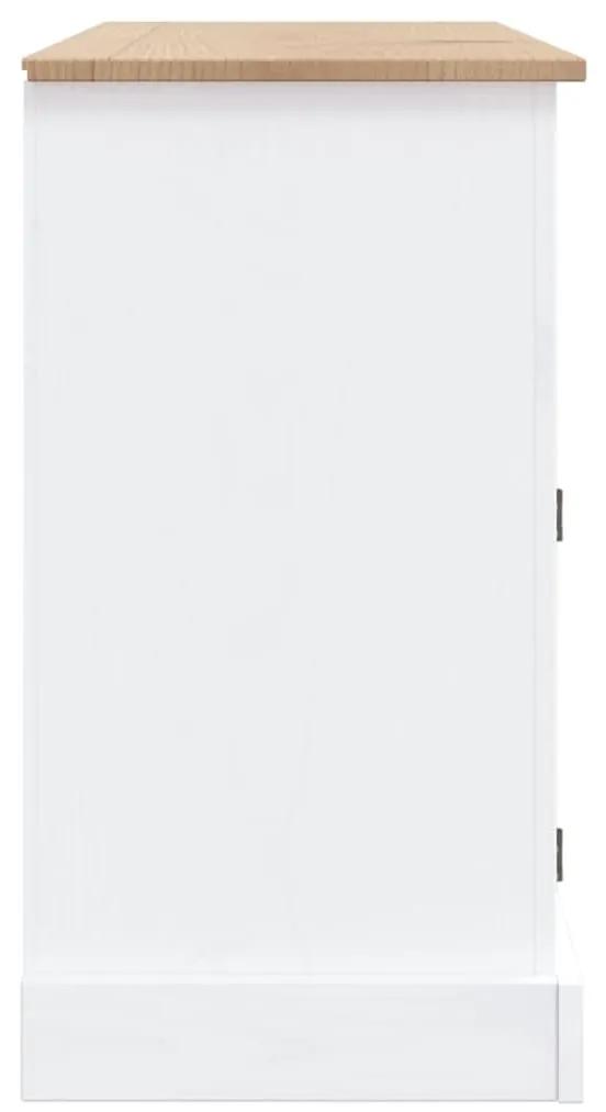 Μπουφές Μεξικ. Στιλ Corona Λευκό 132x43x78 εκ. Ξύλο Πεύκου - Λευκό
