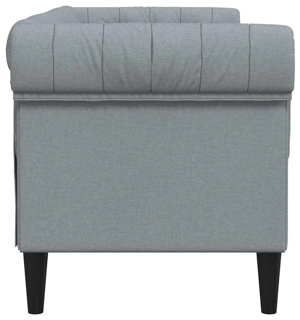 vidaXL Καναπές Chesterfield Ανοιχτό γκρι 182.5 x 74.5 x 74.5 εκατοστά