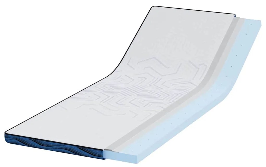 vidaXL Στρώματα Λευκό και μπλε 70 x 200 cm Αφρός μνήμης τζελ