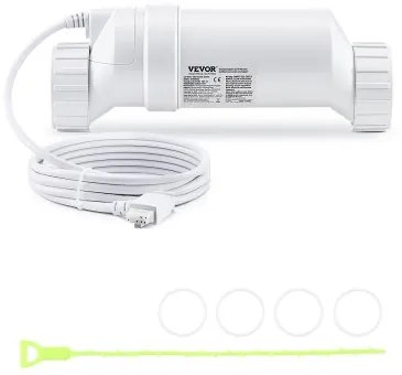VEVOR Salt Water Chlorinator System W3T-Cell-15 for In-Ground Pool 40000 Gallons