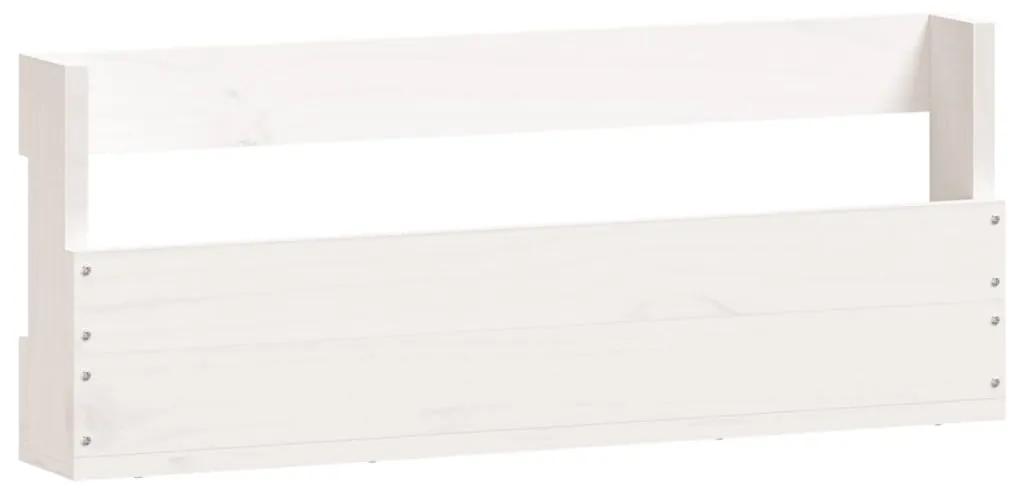 vidaXL Παπουτσοθήκη Επιτοίχια 2 τεμ. Λευκή 59 x 9 x 23 εκ. Μασίφ Πεύκο