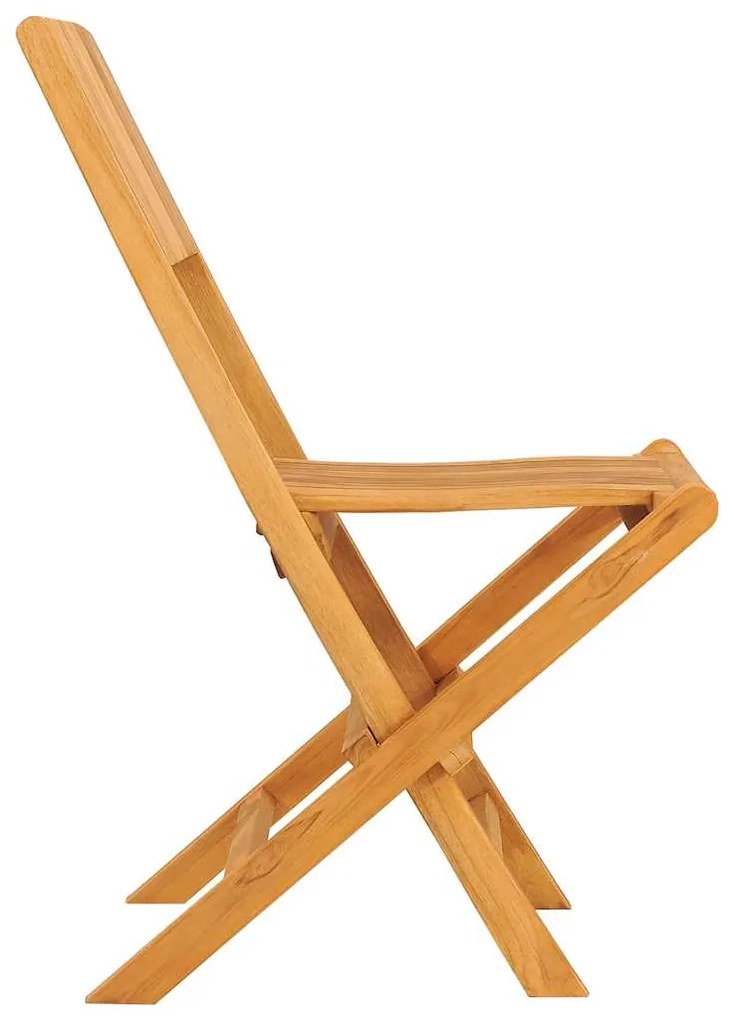vidaXL Καρέκλες Κήπου Πτυσσόμενες 4 τεμ. 47x62x90 εκ. Μασίφ Ξύλο Teak