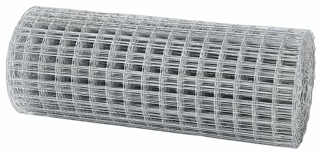 vidaXL Φράχτης Εuro Ασημί 0.8 x 10 m Χάλυβας με θερμή επιμετάλλωση