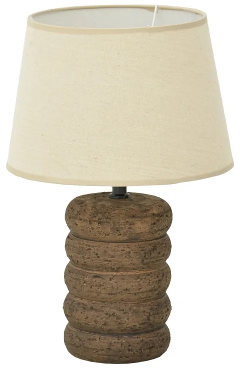 Επιτραπέζιο φωτιστικό Graike Inart Ε27 κεραμικό σε γκρι antique-μπεζ απόχρωση Φ26x37εκ