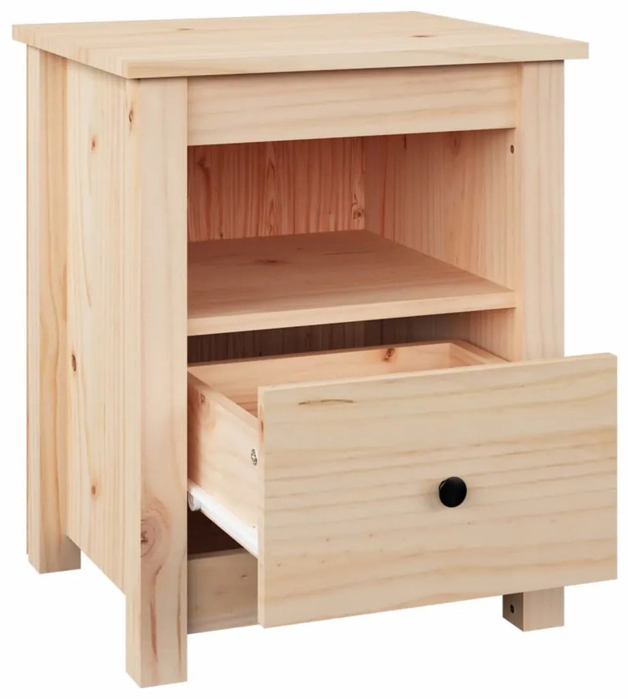 vidaXL Κομοδίνα 2 τεμ. 40x35x49 εκ. από Μασίφ Ξύλο Πεύκου