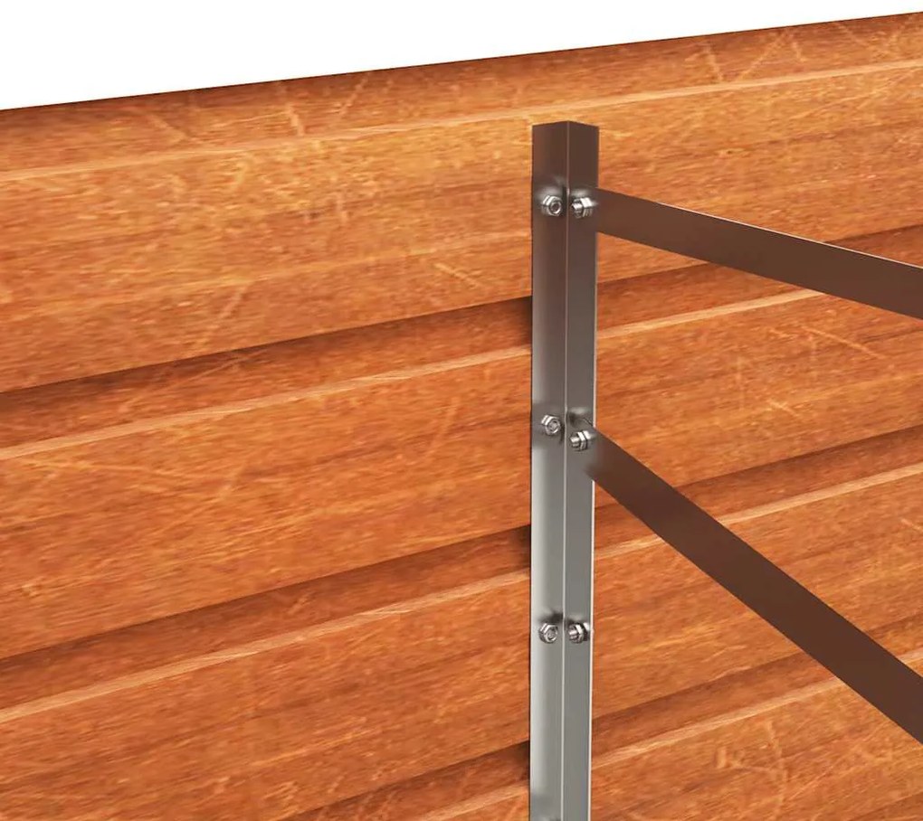 vidaXL Ζαρντινιέρα Σκουριασμένο 600x80x45 εκ. Ατσάλι Σκληρυθέν Αέρα