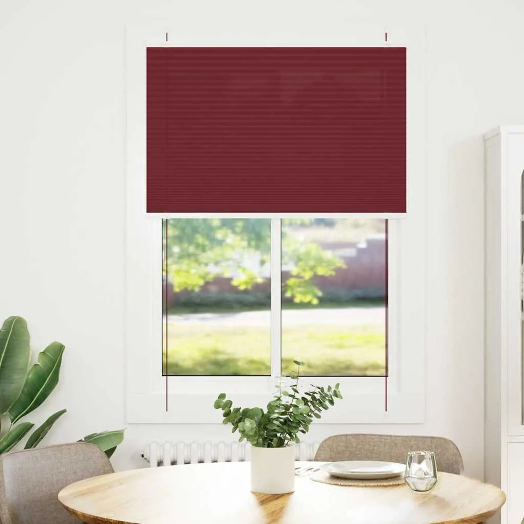 Πλισέ περσίδα Μπορντό κόκκινο 100x150 cm Πλάτος υφάσματος 4015245