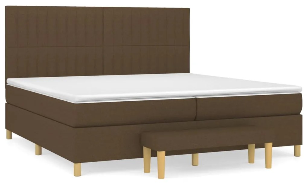 ΚΡΕΒΑΤΙ BOXSPRING ΜΕ ΣΤΡΩΜΑ ΣΚΟΥΡΟ ΚΑΦΕ 200X200 ΕΚ. ΥΦΑΣΜΑΤΙΝΟ 3137344