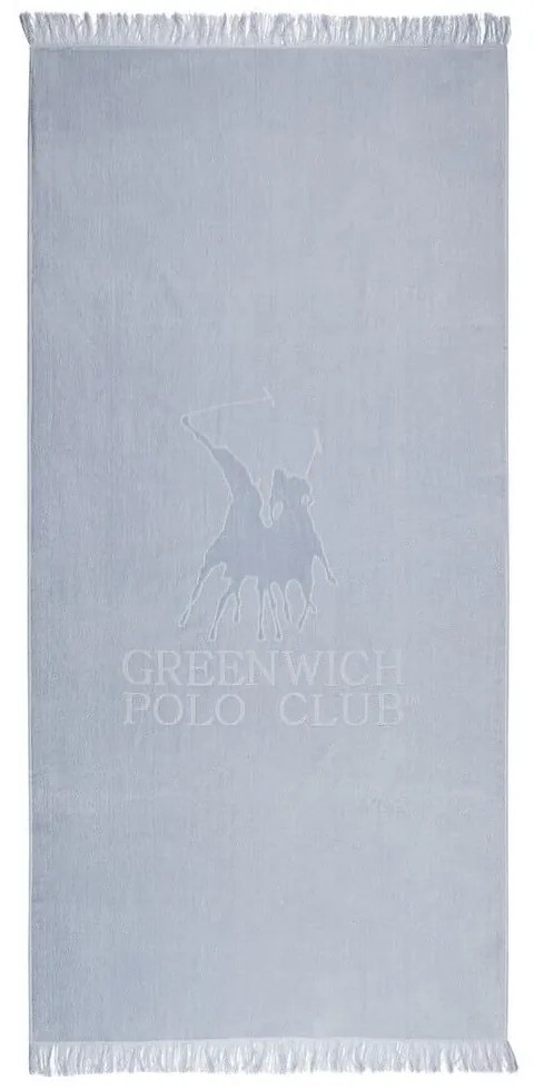 Πετσέτα Θαλάσσης 3624 Silver-Grey Greenwich Polo Club Θαλάσσης 90x190cm 100% Cotton