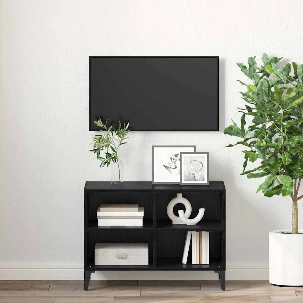 vidaXL Ντουλάπι TV Μαύρο 69.5 x 30 x 50 εκ. Επεξεργασμένο ξύλο