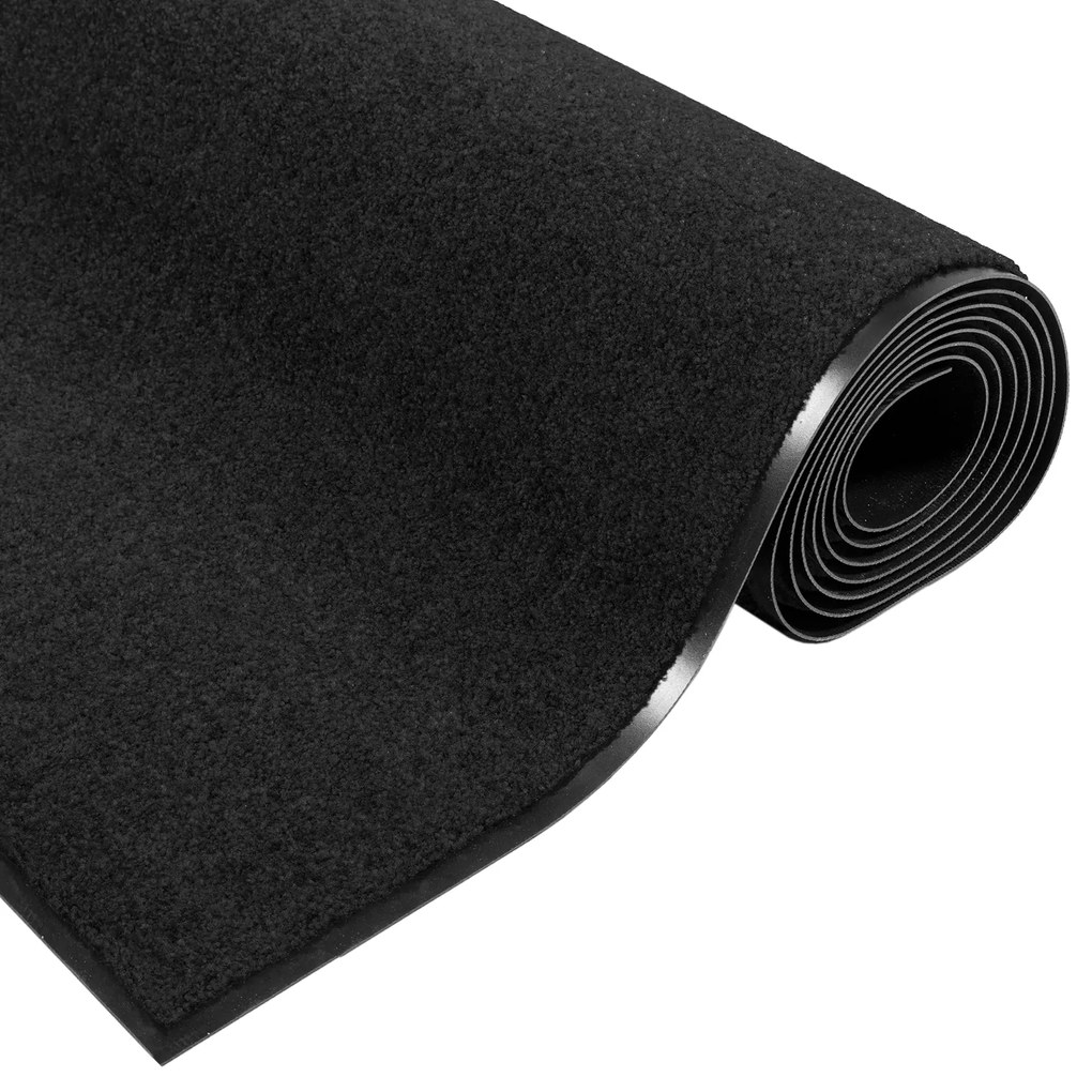 vidaXL Πατάκι πόρτας  Ορθογώνιο Μαύρο 120x300 εκ
