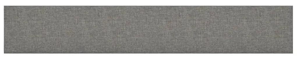 Πάνελ Τοίχου 12 τεμ. Ανοιχτό Γκρι 90 x 15 εκ. 1,62 μ Υφασμα - Γκρι