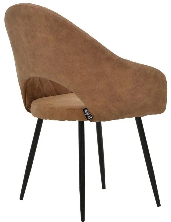 Καρέκλα - Πολυθρόνα Macie ύφασμα καφέ antique-μαύρο 58x50x85εκ 58x50x85 εκ.