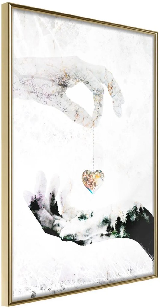 Αφίσα - Give Me Your Heart - 20x30 - Χρυσό - Χωρίς πασπαρτού