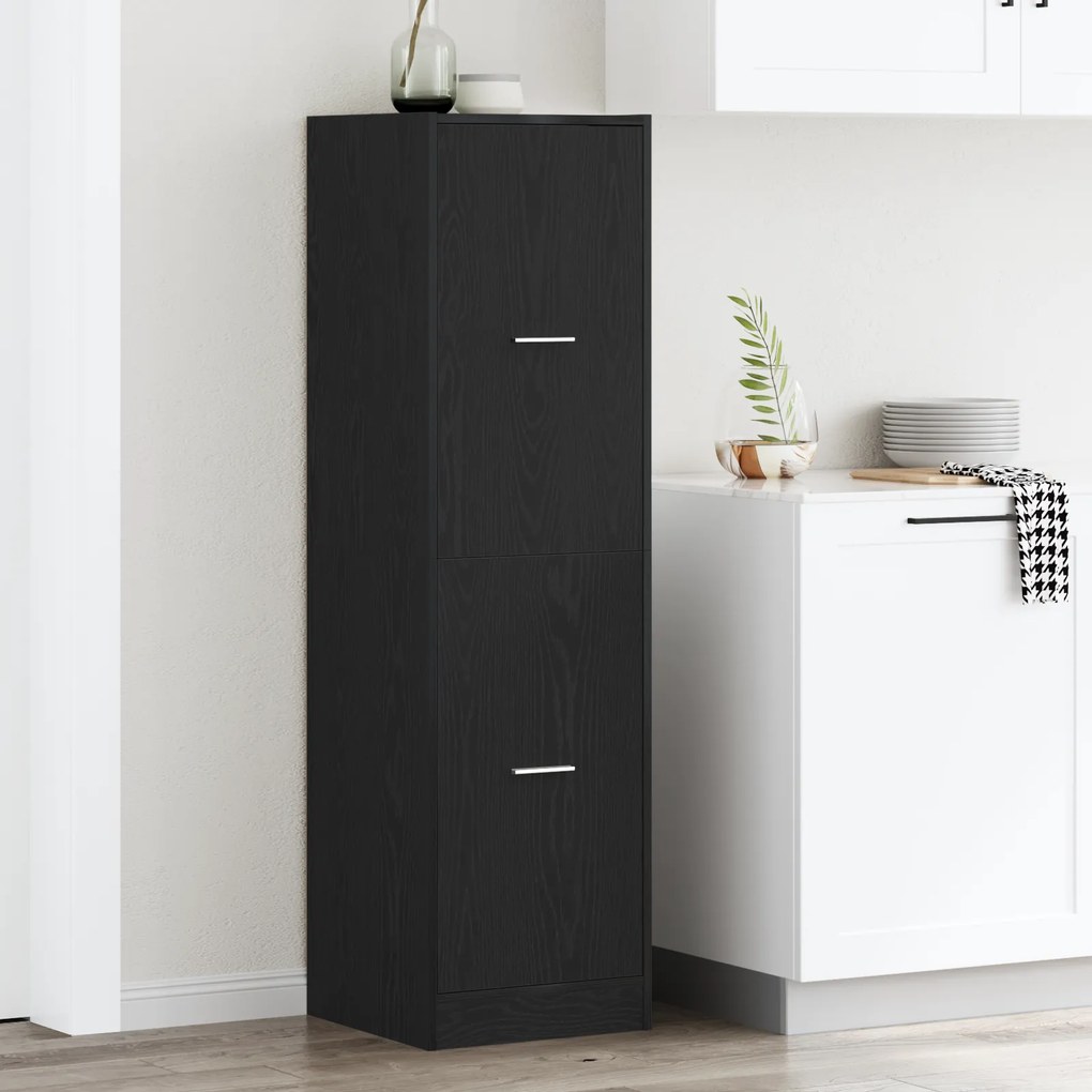 vidaXL Ντουλάπι Αποθήκης Μαύρης Βελανιδιάς 40x41x144,5 εκ Επεξεργασμένου Ξύλου