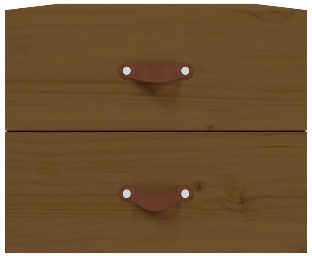 vidaXL Κομοδίνα Επιτοίχια 2 Τεμ. Καφέ Μελί 50 x 36 x 40 εκ.