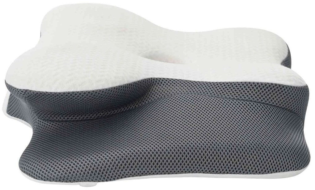 vidaXL Μαξιλάρι με μαξιλάρι Λευκό 60 x 37 x 13 εκ. Πολυεστέρας