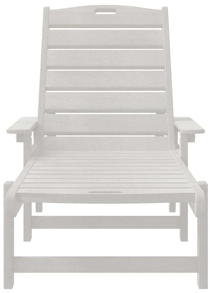 vidaXL Ξαπλώστρα Λευκό 73.5 x 92 x 90εκ HDPE