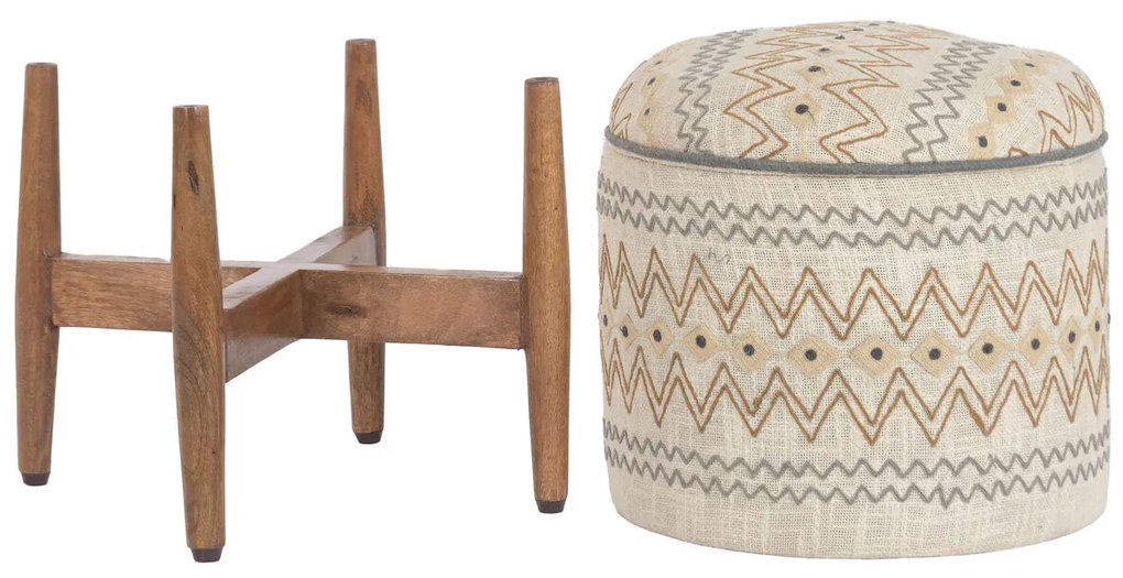 Υποπόδια Home ESPRIT Μπεζ Urban 40 x 40 x 52 cm