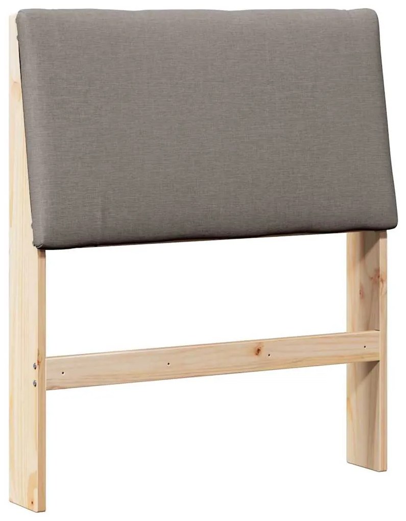vidaXL Ταπετσαρισμένο κεφαλάρι Taupe 75 cm Στερεά ξυλεία πεύκου