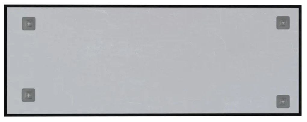 Πίνακας Επιτοίχιος Μαγνητικός Μαύρος 80 x 30 εκ. Ψημένο Γυαλί - Μαύρο