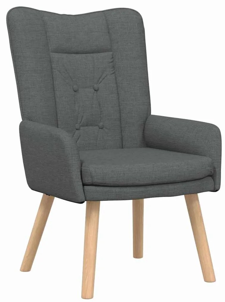 vidaXL Χαλαρωτική Πολυθρόνα Σκούρο γκρι 63 x 67 x 94 εκ. ύφασμα