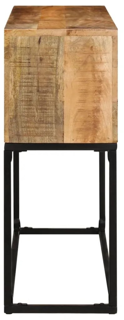 Τραπέζι Κονσόλα 120 x 30 x 75 εκ. από Ακατέργαστο Ξύλο Μάνγκο - Καφέ