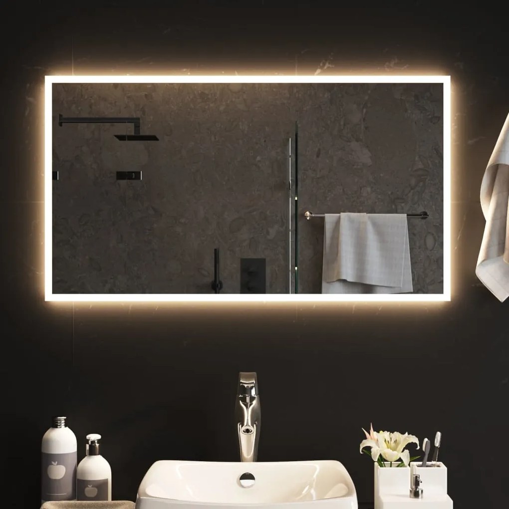 vidaXL Καθρέφτης Μπάνιου με LED 50x90 εκ.