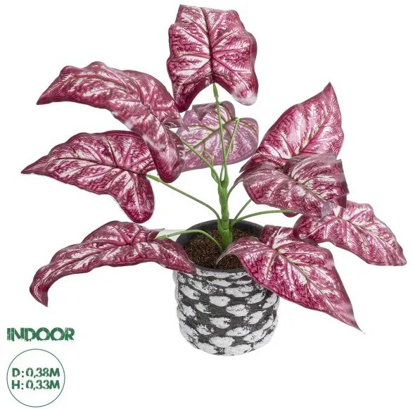 Τεχνητό Διακοσμητικό Φυτό Κόκκινη Πόλκα Artificial Garden 20887 Globostar-20887-Κόκκινο 20887