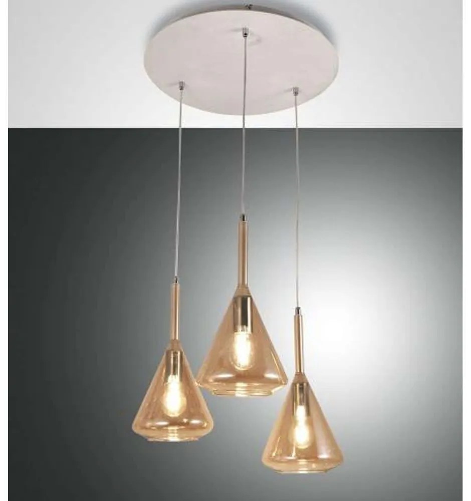 Φωτιστικό Οροφής Tris 3582-47-125 3xE27 40W Φ52 200cm Amber La Mia Luce