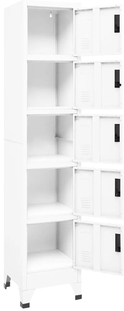 vidaXL Φοριαμός Λευκός 38 x 40 x 180 εκ. Ατσάλινος